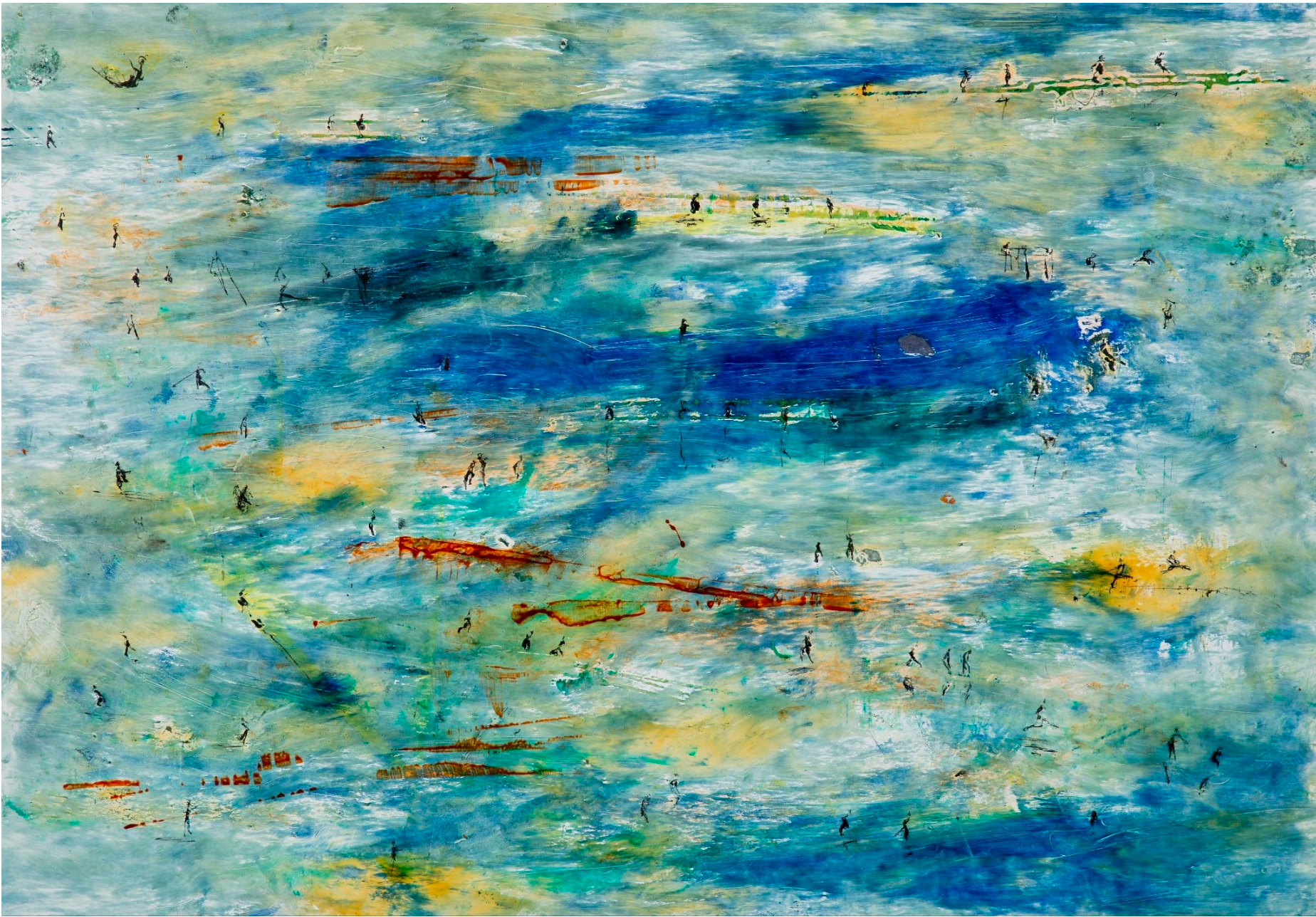 The call of the sea (N’Hommades), 2019. Mixed media/Cardboard - 70 x 100 cm