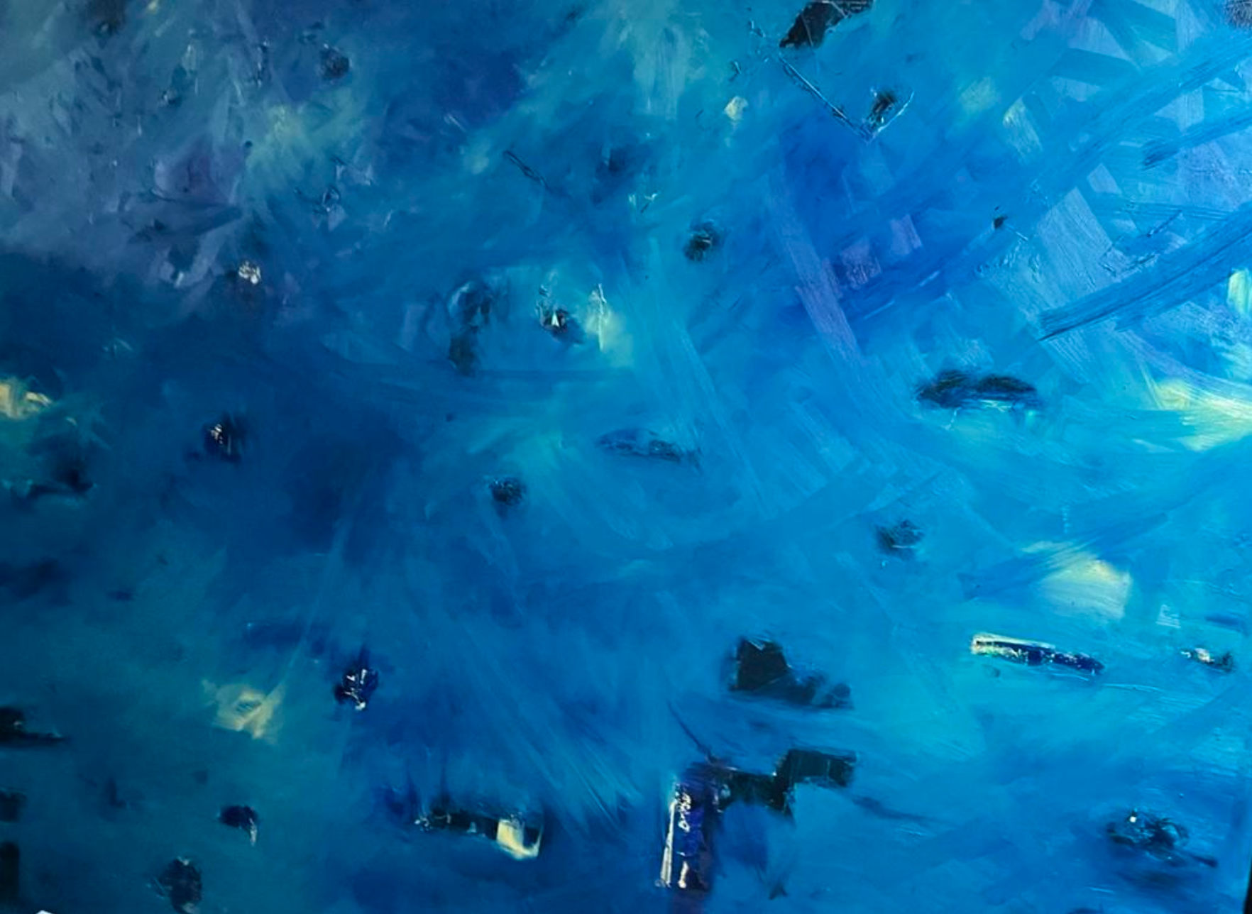 Magnetic Field (Deep Blue Collection), 2020. Oil/Canvas - 240 x 180 cm